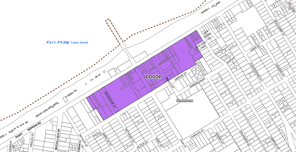 Map of proposed amendment to Dromana Township