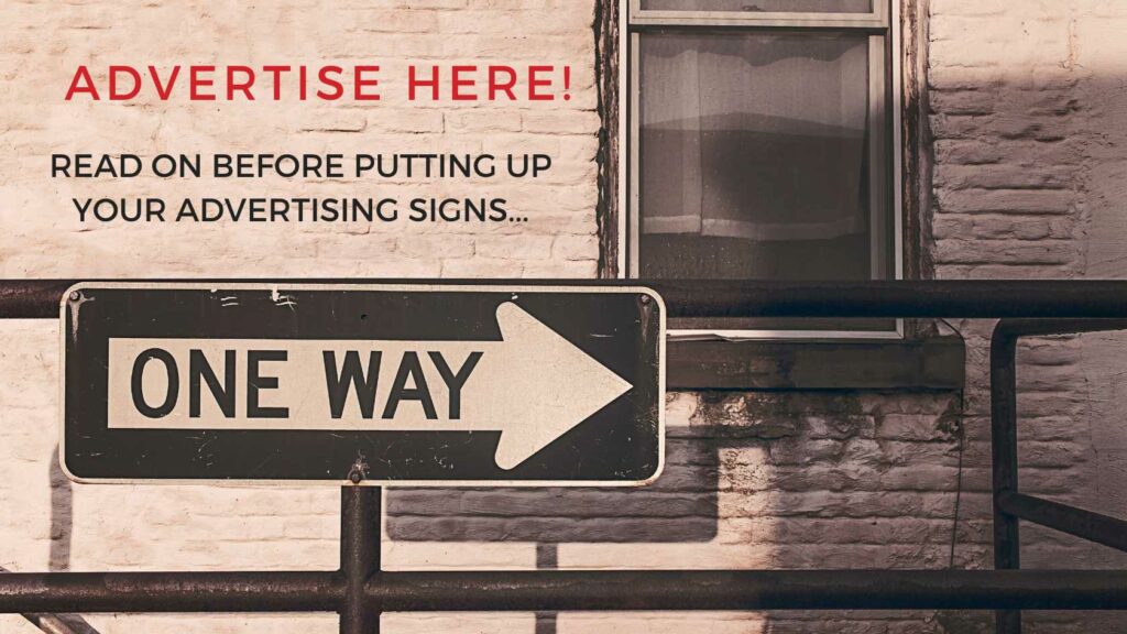 Read on before putting up your advertising signs